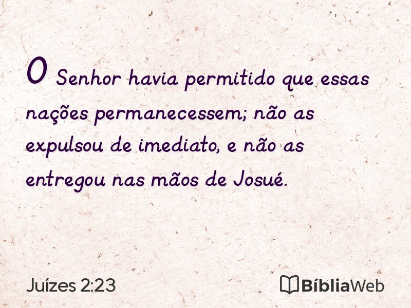 Juízes 2:23 em imagem para compartilhar