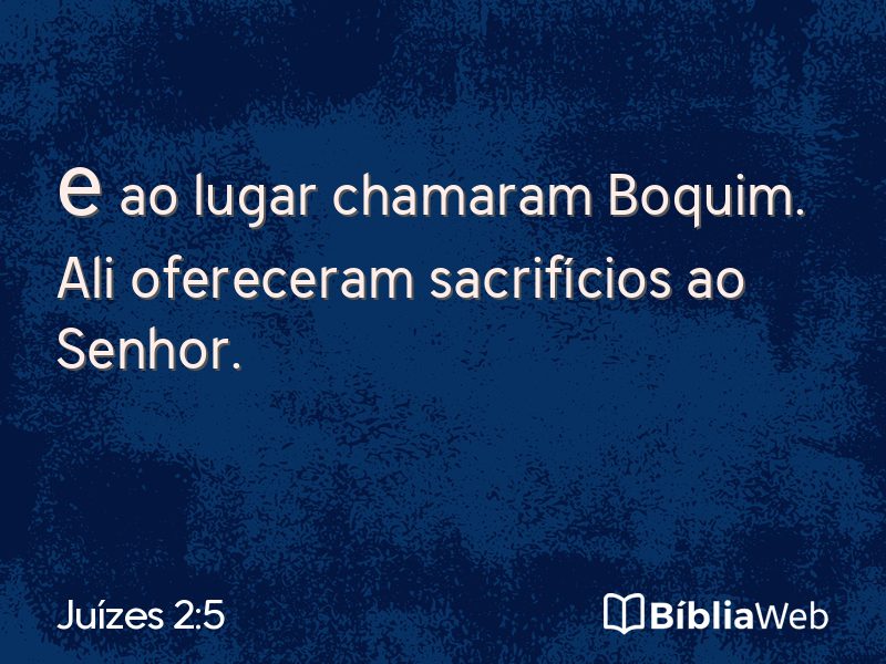 Juízes 2:5 em imagem para compartilhar