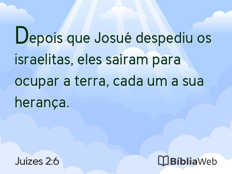 Juízes 2:6 em imagem para compartilhar