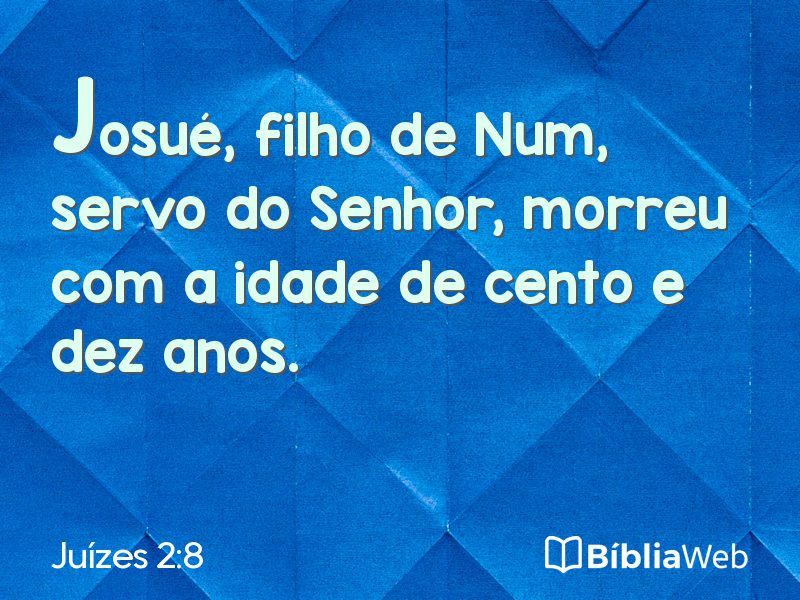 Juízes 2:8 em imagem para compartilhar