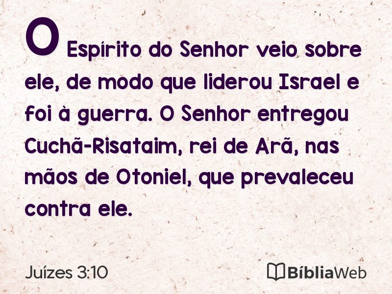 Juízes 3:10 em imagem para compartilhar