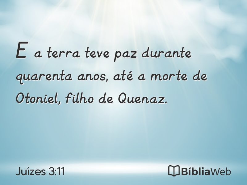 Juízes 3:11 em imagem para compartilhar