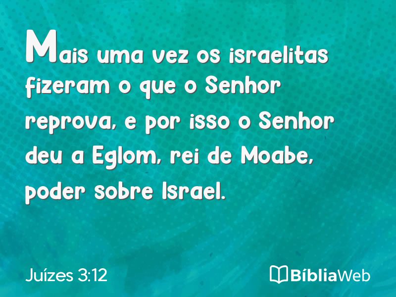 Juízes 3:12 em imagem para compartilhar