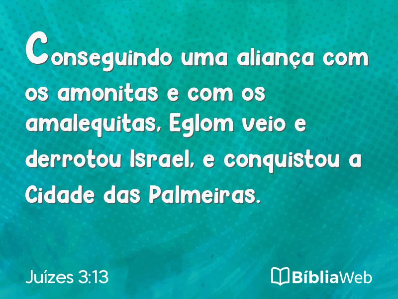 Juízes 3:13 em imagem para compartilhar