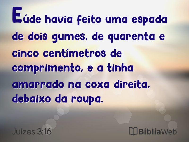 Juízes 3:16 em imagem para compartilhar