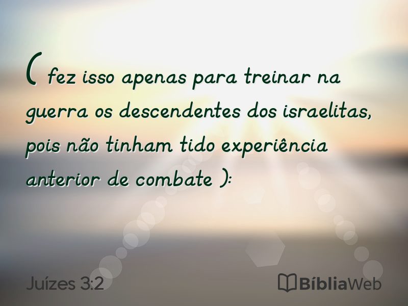 Juízes 3:2 em imagem para compartilhar