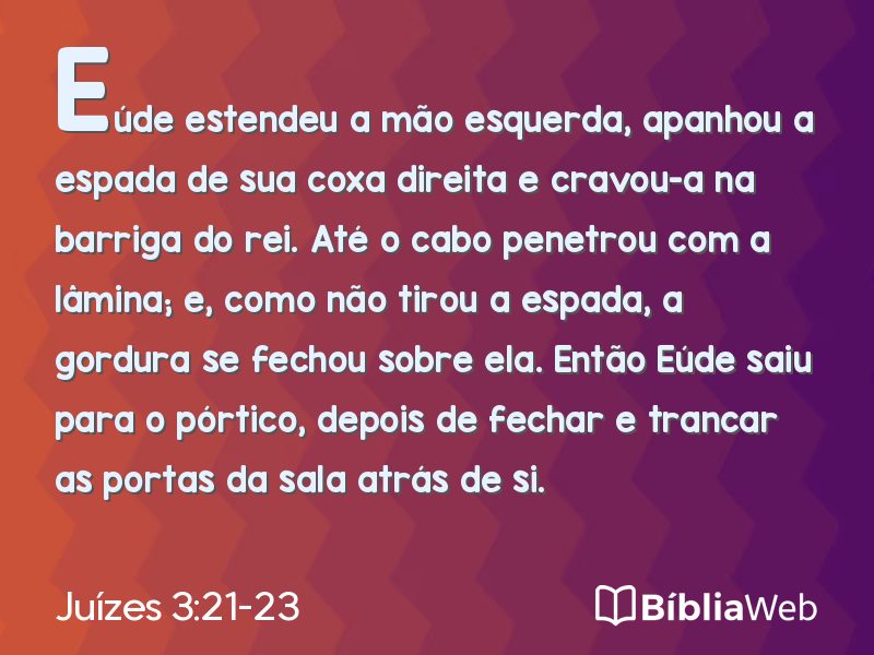 Juízes 3:21-23 em imagem para compartilhar