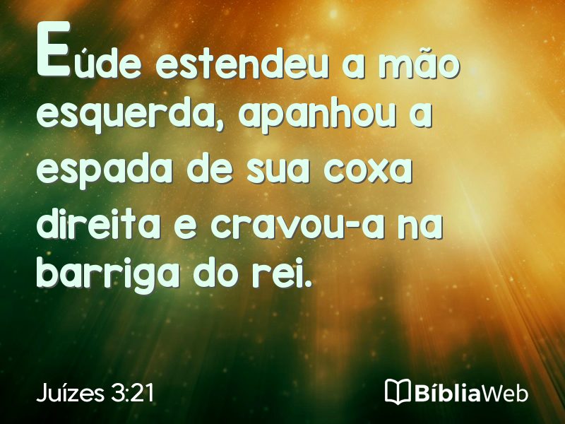 Juízes 3:21 em imagem para compartilhar