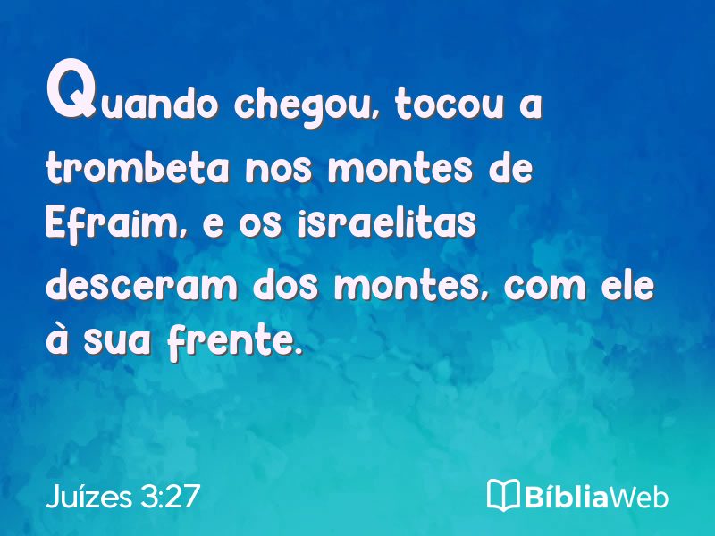 Juízes 3:27 em imagem para compartilhar