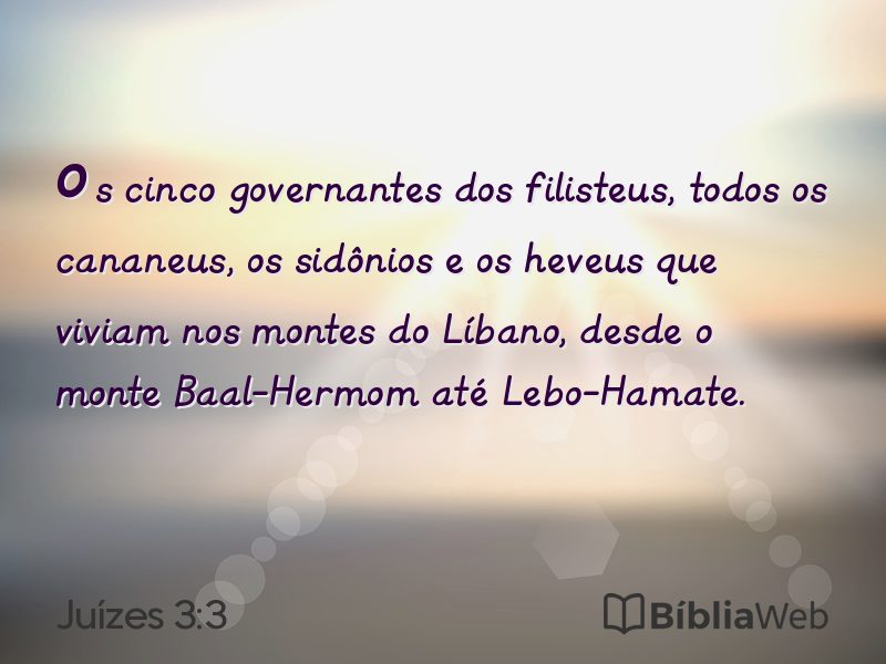 Juízes 3:3 em imagem para compartilhar