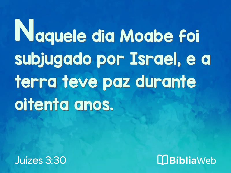 Juízes 3:30 em imagem para compartilhar