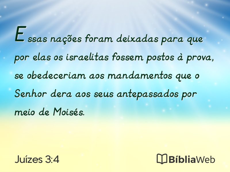 Juízes 3:4 em imagem para compartilhar