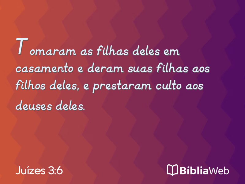 Juízes 3:6 em imagem para compartilhar