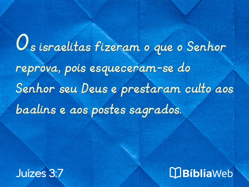 Juízes 3:7 em imagem para compartilhar
