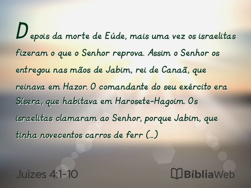 Juízes 4:1-10 em imagem para compartilhar