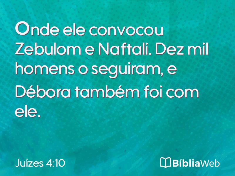 Juízes 4:10 em imagem para compartilhar