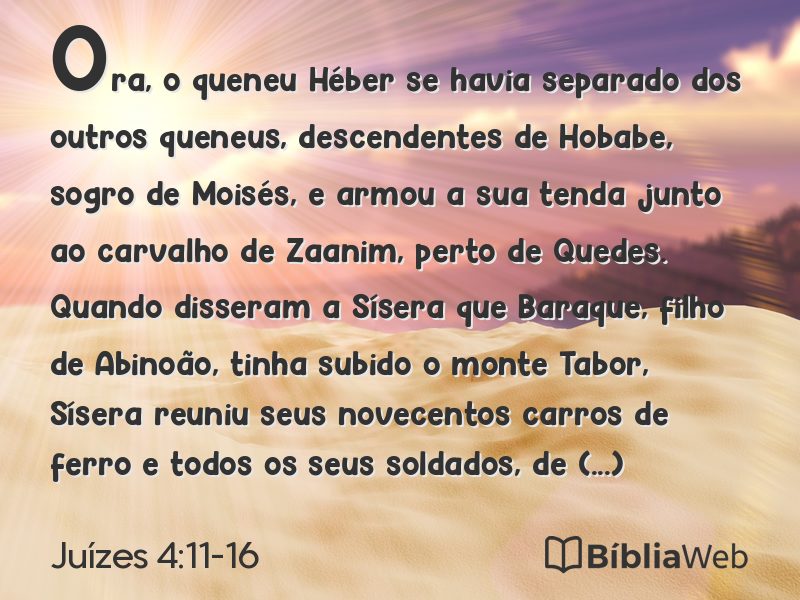 Juízes 4:11-16 em imagem para compartilhar