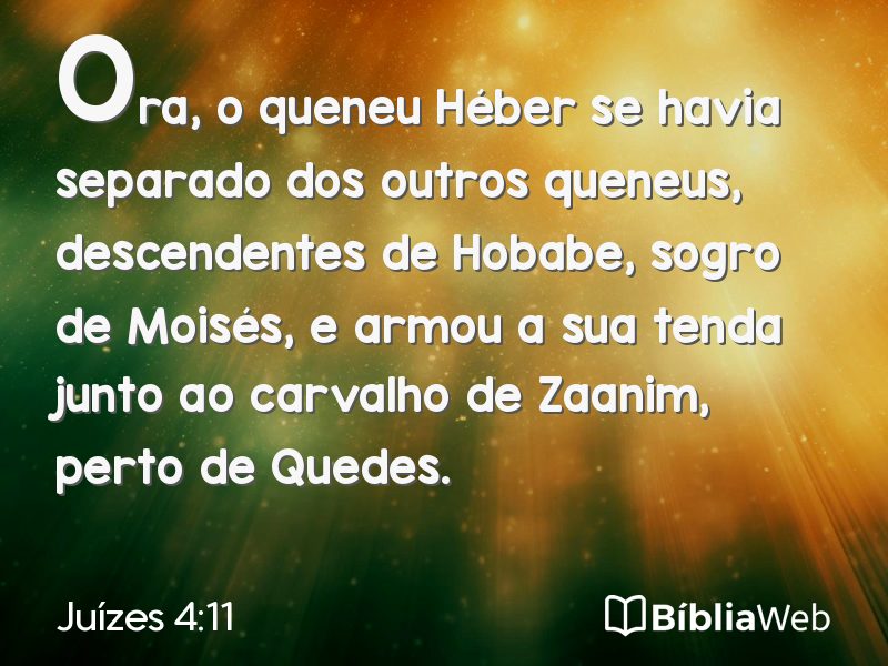 Juízes 4:11 em imagem para compartilhar