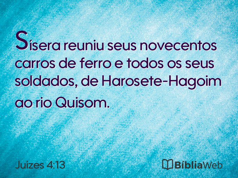 Juízes 4:13 em imagem para compartilhar