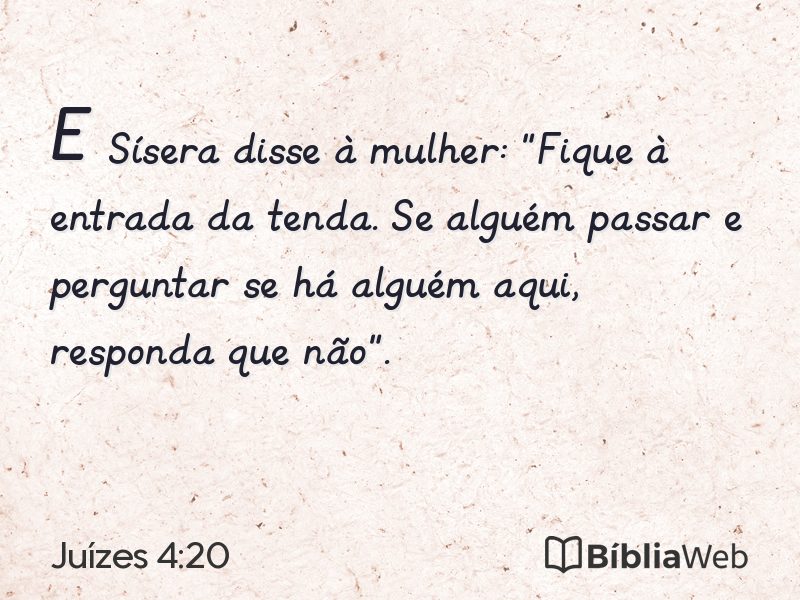 Juízes 4:20 em imagem para compartilhar