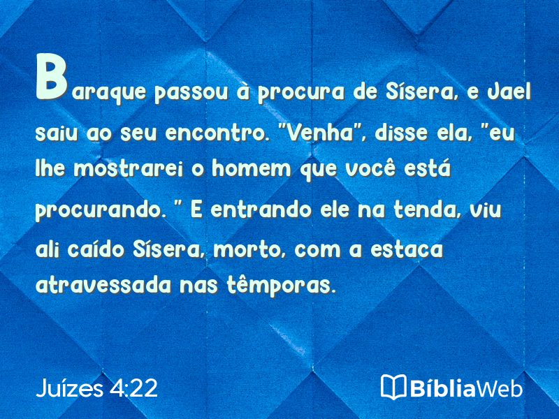 Juízes 4:22 em imagem para compartilhar