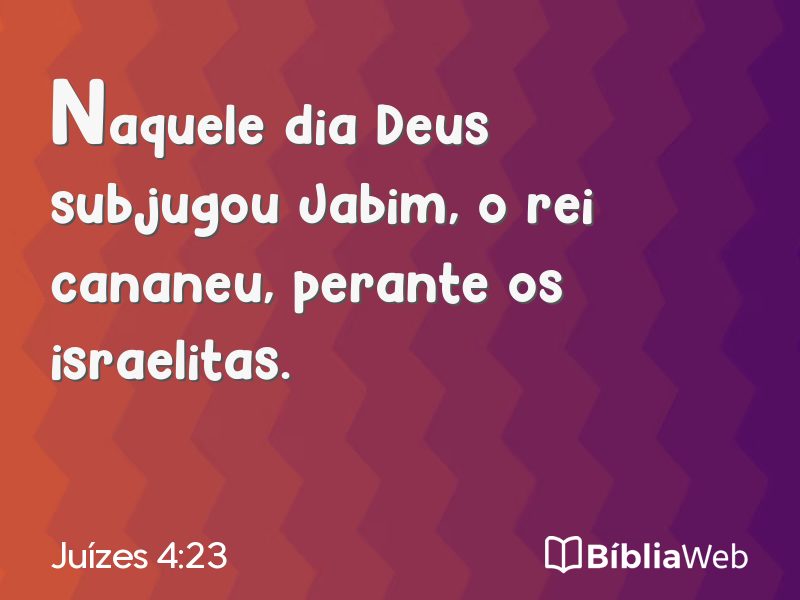 Juízes 4:23 em imagem para compartilhar