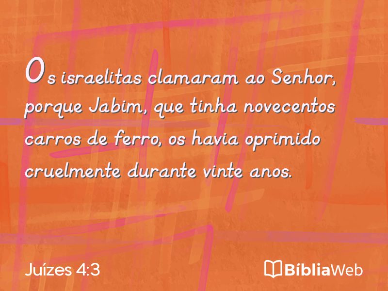 Juízes 4:3 em imagem para compartilhar