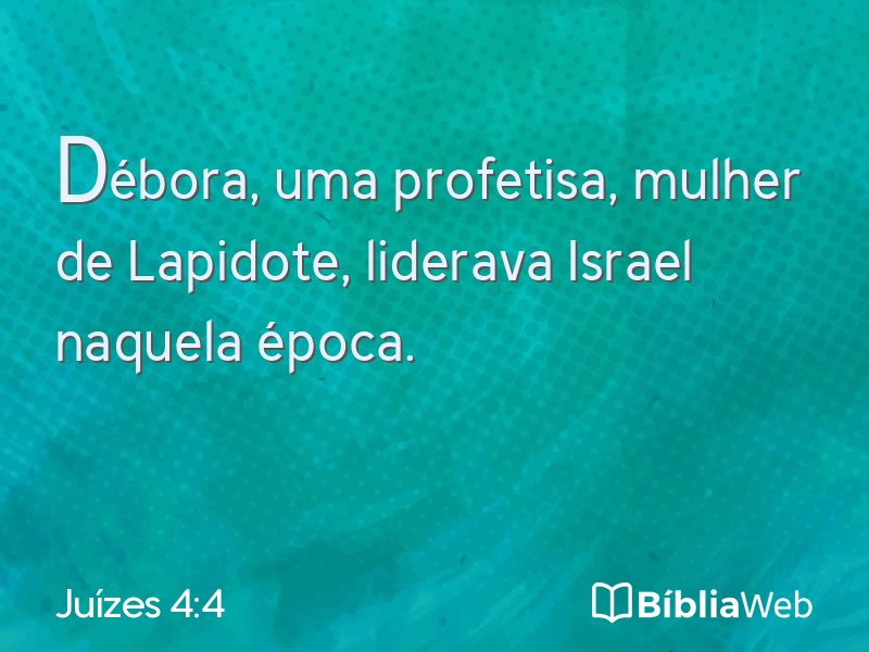 Juízes 4:4 em imagem para compartilhar
