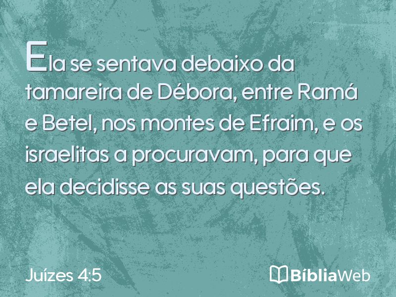 Juízes 4:5 em imagem para compartilhar