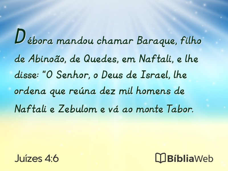 Juízes 4:6 em imagem para compartilhar