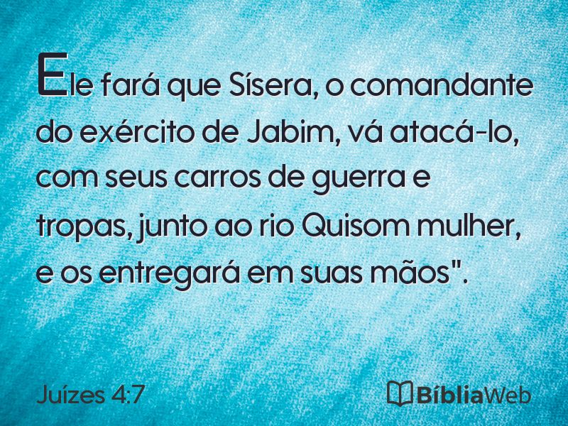 Juízes 4:7 em imagem para compartilhar