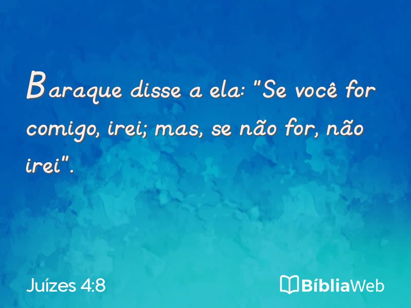 Juízes 4:8 em imagem para compartilhar
