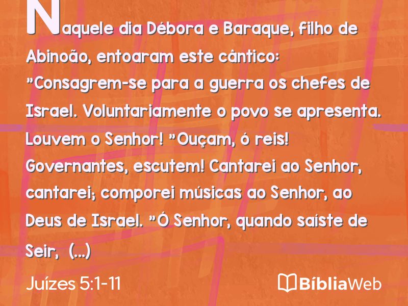 Juízes 5:1-11 em imagem para compartilhar