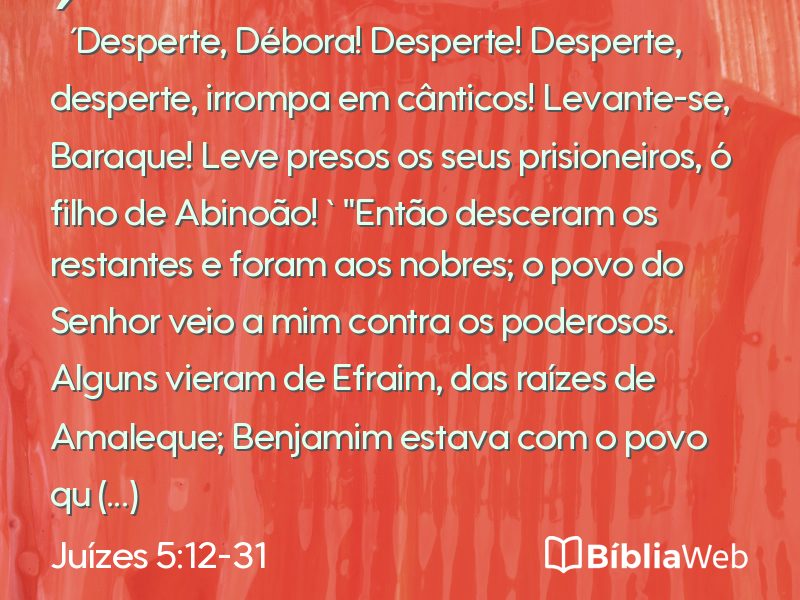 Juízes 5:12-31 em imagem para compartilhar