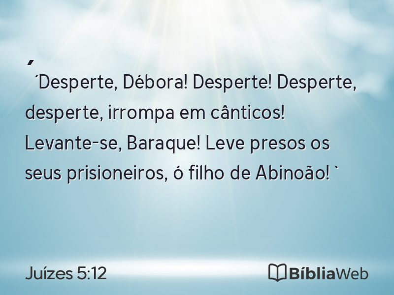 Juízes 5:12 em imagem para compartilhar