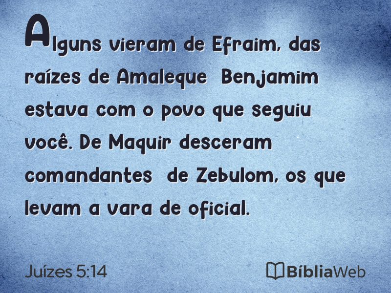 Juízes 5:14 em imagem para compartilhar