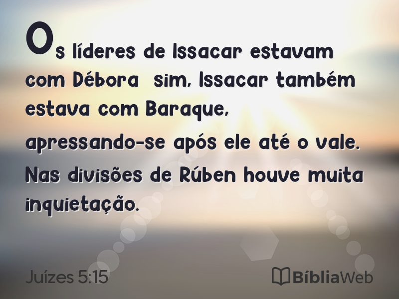 Juízes 5:15 em imagem para compartilhar