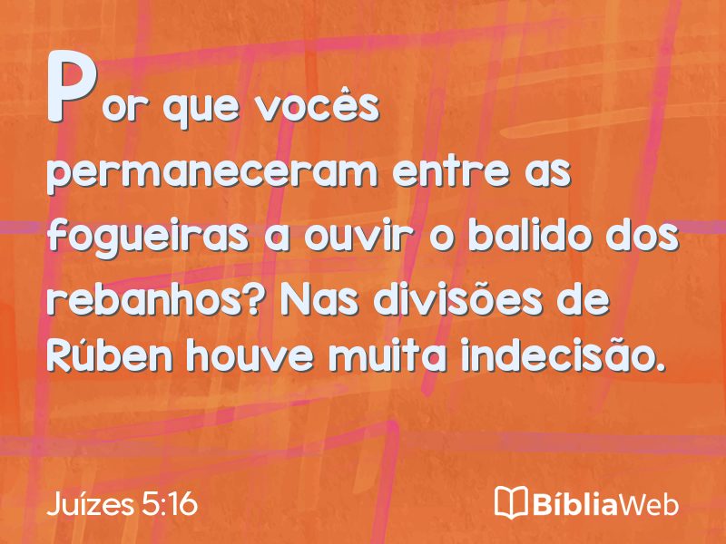 Juízes 5:16 em imagem para compartilhar
