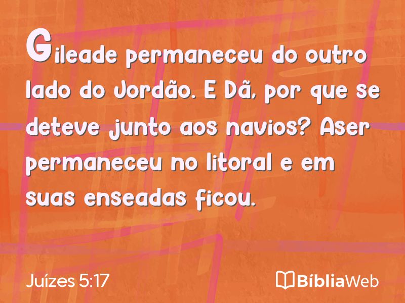 Juízes 5:17 em imagem para compartilhar