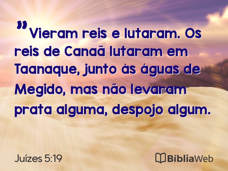 Juízes 5:19 em imagem para compartilhar
