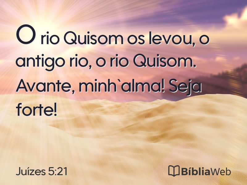 Juízes 5:21 em imagem para compartilhar