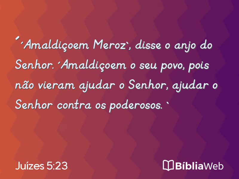 Juízes 5:23 em imagem para compartilhar