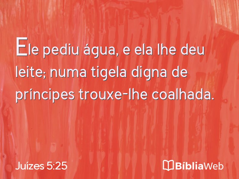 Juízes 5:25 em imagem para compartilhar