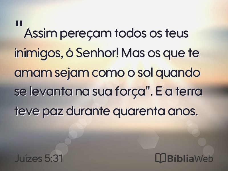 Juízes 5:31 em imagem para compartilhar