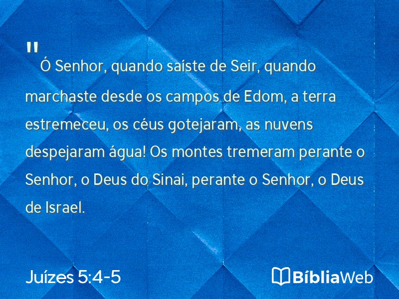 Juízes 5:4-5 em imagem para compartilhar