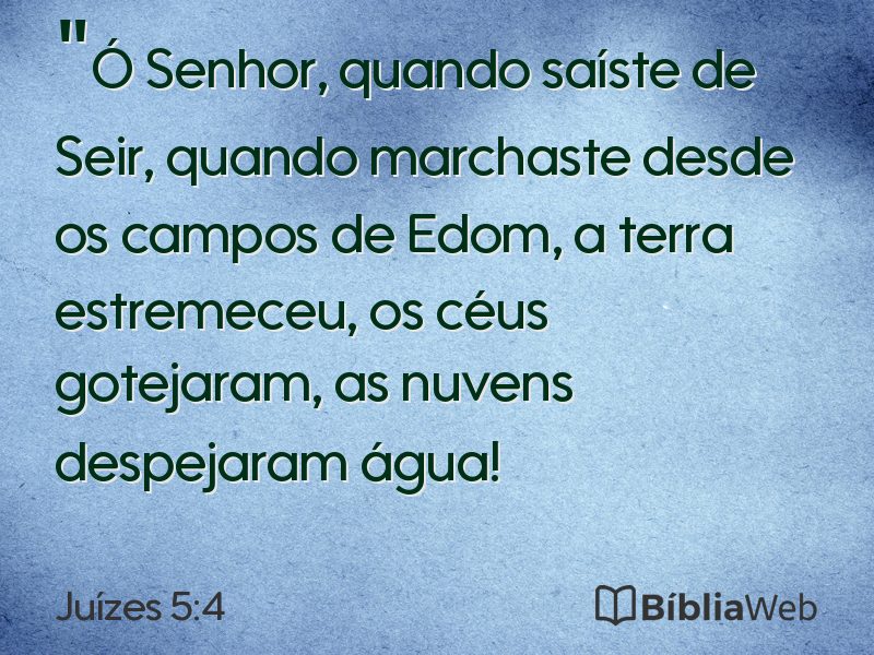Juízes 5:4 em imagem para compartilhar