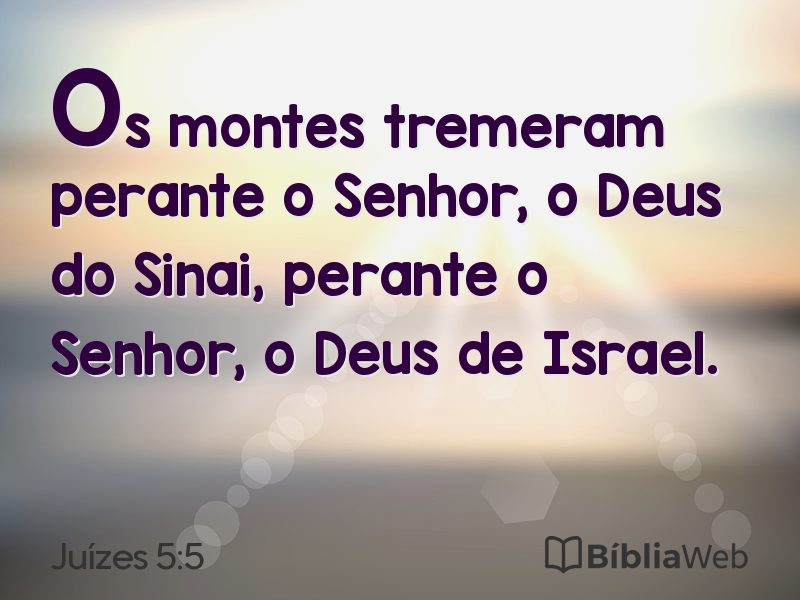 Juízes 5:5 em imagem para compartilhar