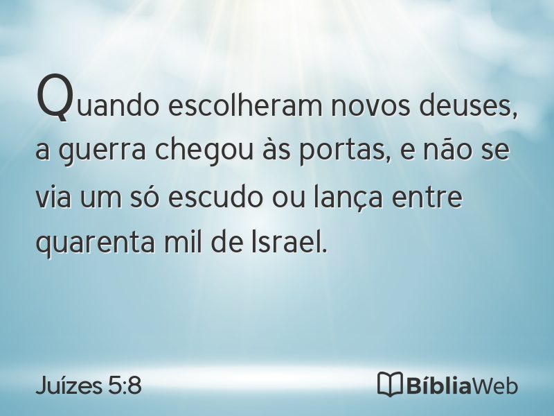 Juízes 5:8 em imagem para compartilhar