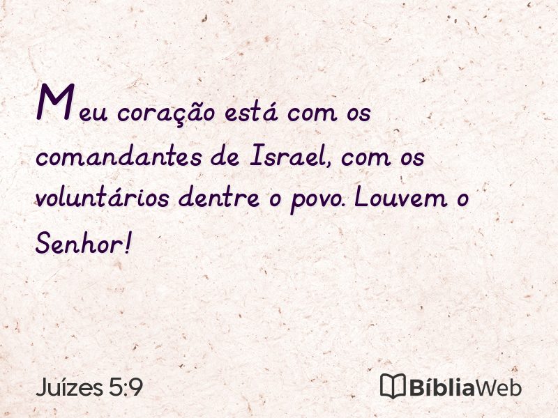 Juízes 5:9 em imagem para compartilhar