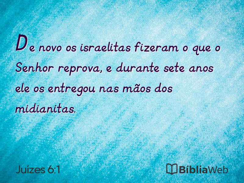 Juízes 6:1 em imagem para compartilhar